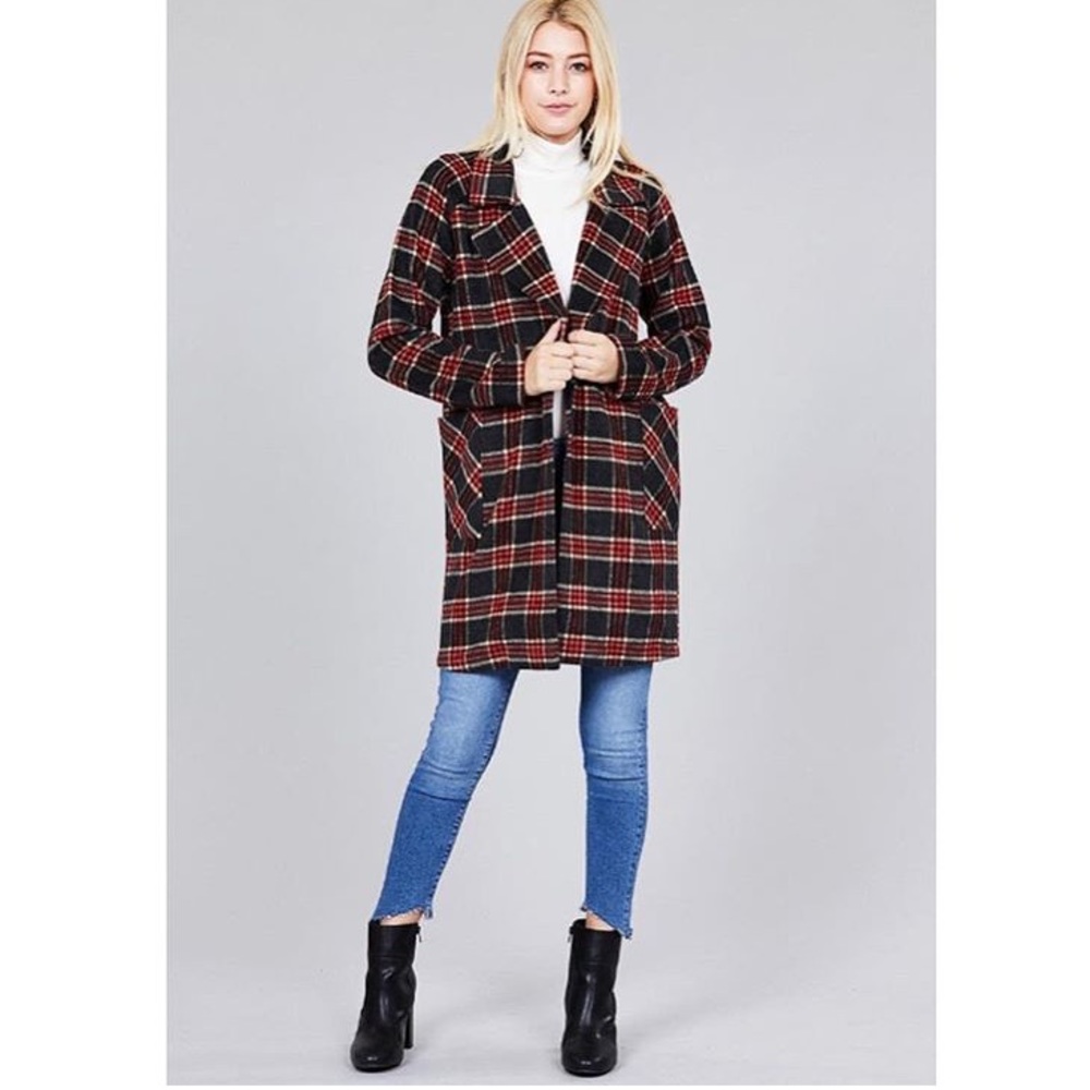 LAST ONE Meet Me in Paris Plaid Jacket